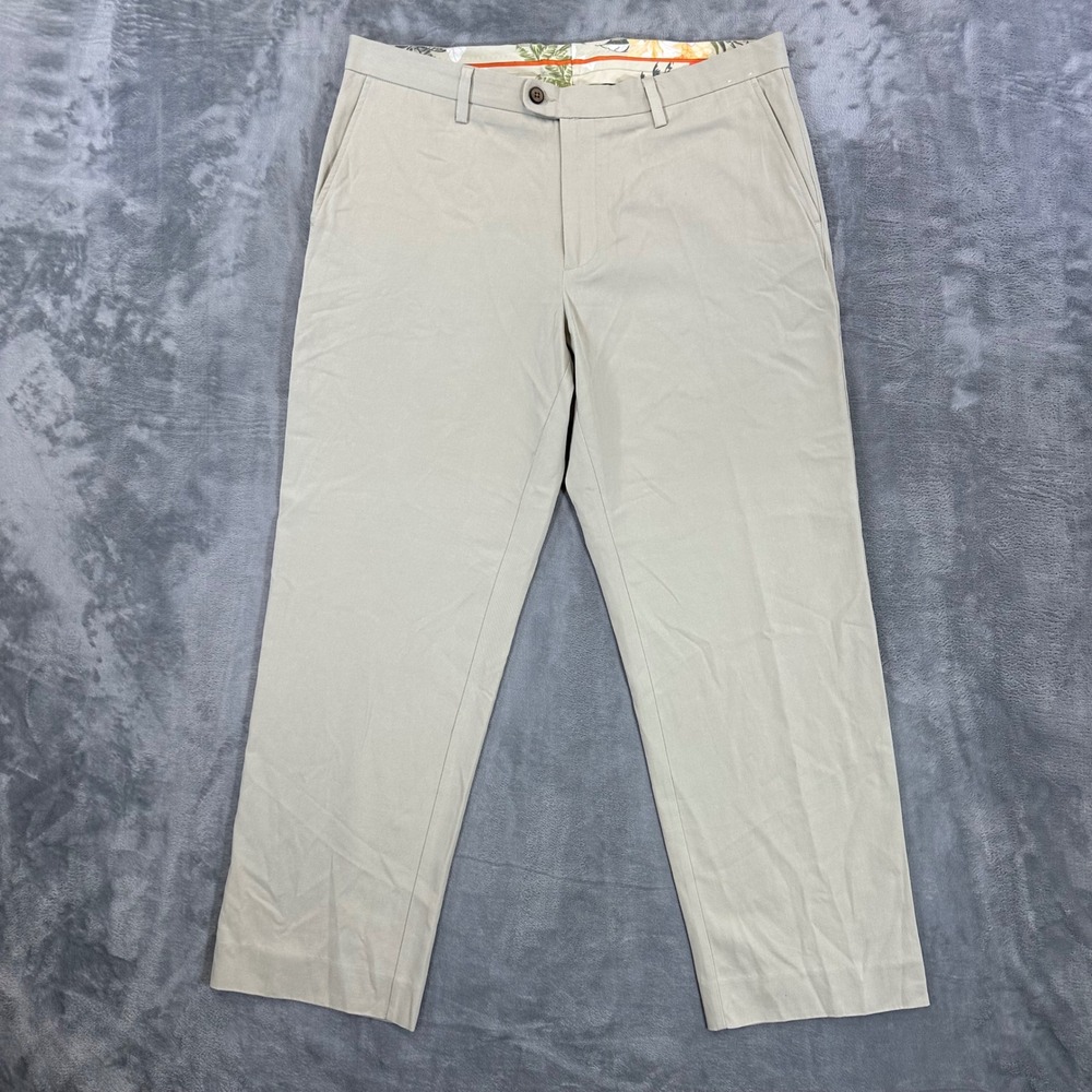 Tommy Bahama Chino Pants Mens Size 36x30 Beige Khaki Cotton Blend